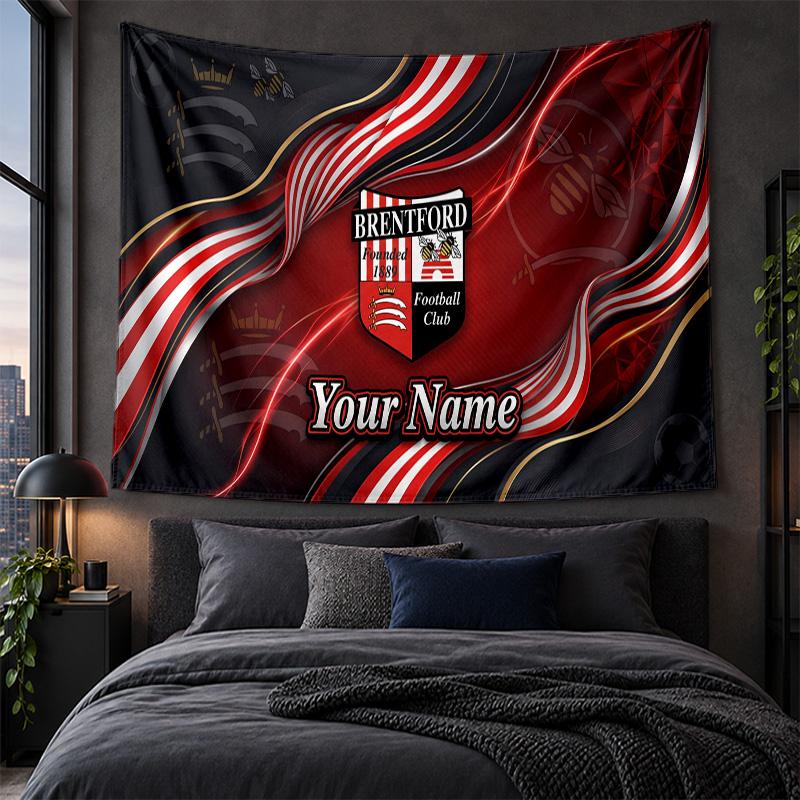 Personalized Tapestry Wall Hanging Brentford Football Pattern Art Background Cloth