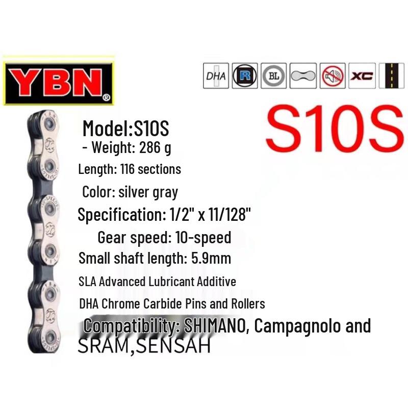 

YBN 10-Speed Road Bike Chain 1