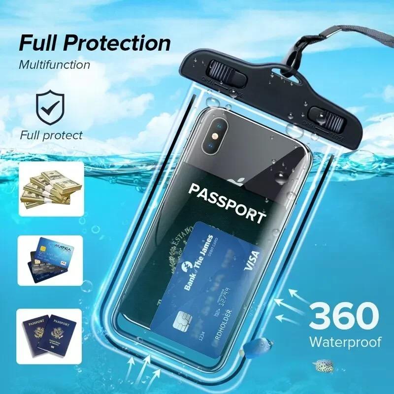 Waterproof Phone Case Swimming Water Proof Bag Universal Underwater Phone Protector Pouch PV Cover