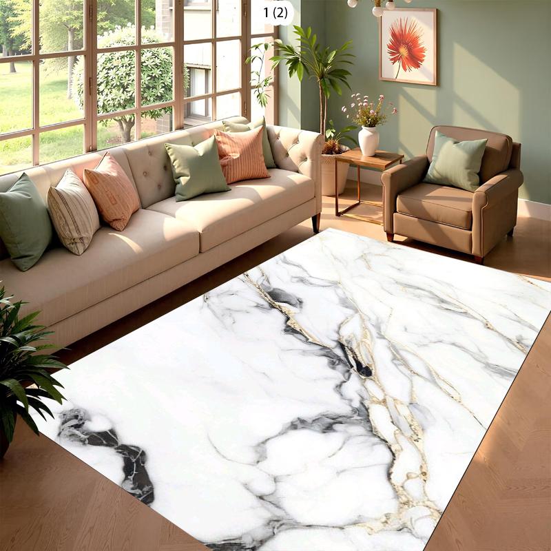 3D Marble Texture Carpet Mat Rug Home Decoration Living Room Bedroom Floor Decor Natural Stone Art Luxury Style Non Slip Rugs