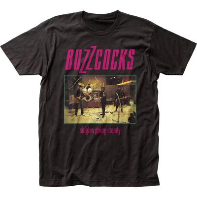 Buzzcocks Singles Going Steady Mens T Shirt Rock and Roll Music Band Tee Black