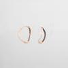 [Judy And Paul] Azuh Wave Black and White Crystal Hoop Earrings E51691