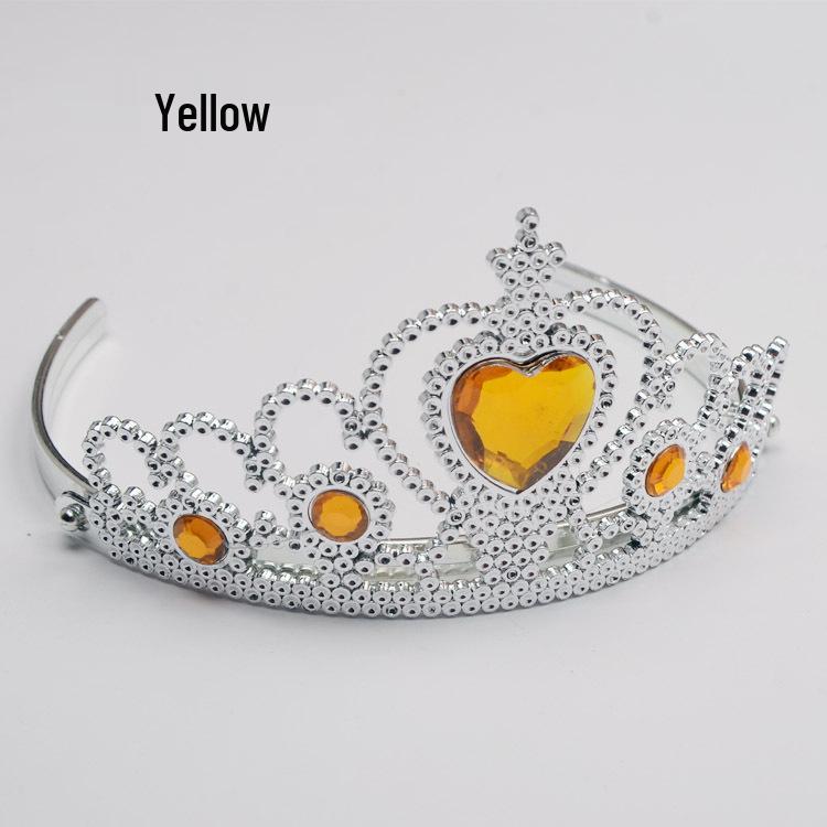 Fascia con Corona a Forma di Cuore in Plastica per Bambini per Festival, Compleanni e Feste - Accessorio per Capelli da Principessa