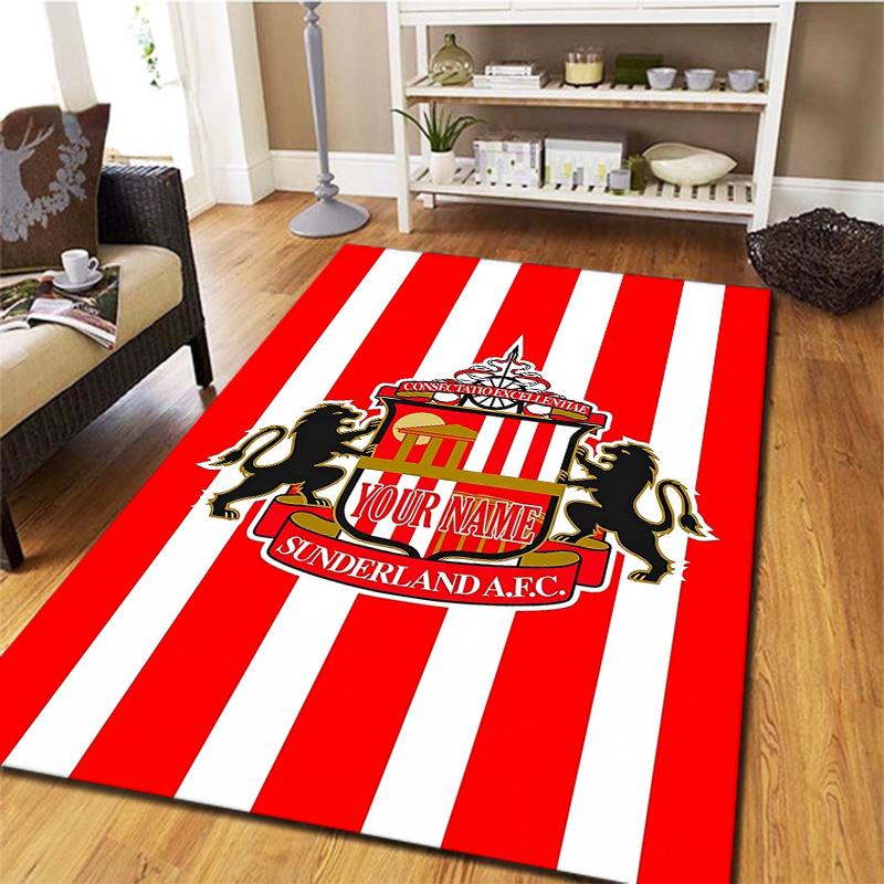 Sunderland Afc Crest Custom Name Carpet Rug For Living Room Bedroom Home Sofa Decoration Kids Play Nonslip Floor Mat