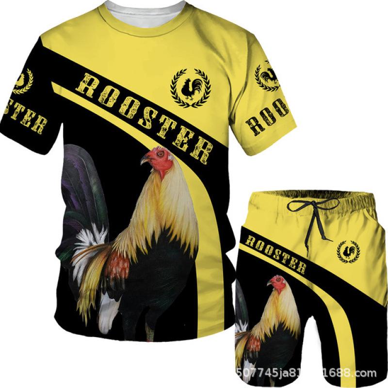 მამაკაცის შორტები მაისური კომპლექტი კოსტიუმები გრაფიკული ოპტიკური ილუზია ტანსაცმელი გარე ყოველდღიური მოკლე სახელოები 2 ცალი დიზაინერი შემთხვევითი