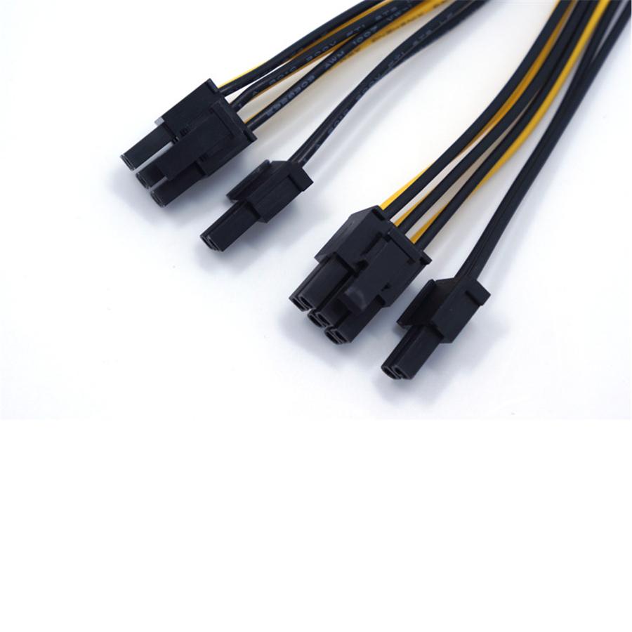 10Pcs 8 Pin to Dual 6 pin+2 pin Male PCI-E PCIE GPU Power Cable Splitter Adapter