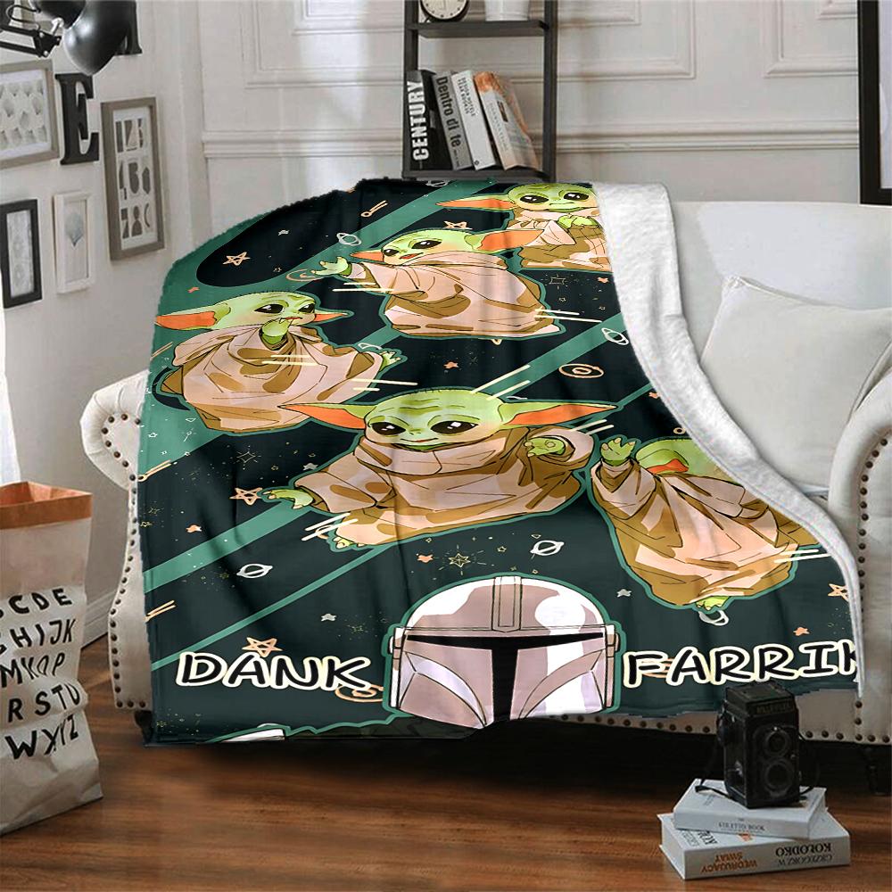 Baby Yoda Space Blanket Soft Throw Blanket For Home Bedroom Bed Sofa Travel Office Solid Christmas Blanket