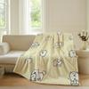 Bear Art J-Joke Bear Cartoon Blanket Warm Soft Suitable For Bedroom Sofa Bed Living Room Office Travel Camping Gifts