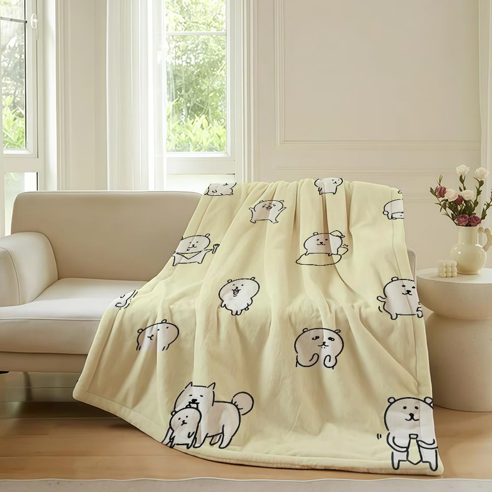 Bear Art J-Joke Bear Cartoon Blanket Warm Soft Suitable For Bedroom Sofa Bed Living Room Office Travel Camping Gifts