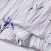 Purple Floral Pleated A-Line Midi Skirt