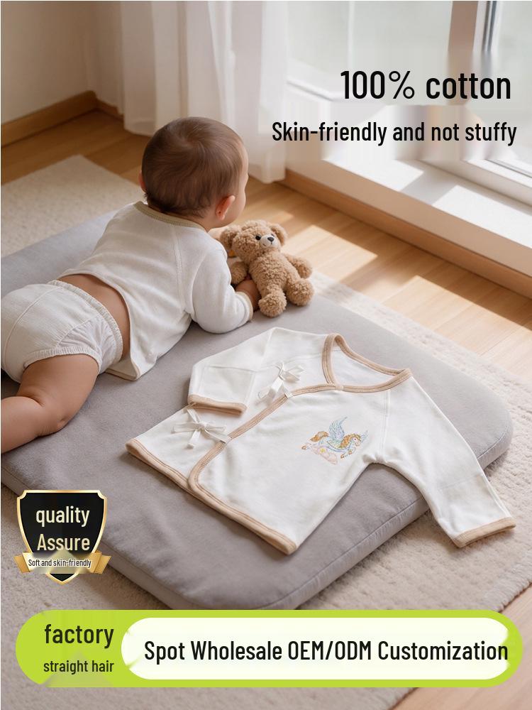 Newborn Summer Breathable Half-Back Top - Soft, Boneless Belly Protection