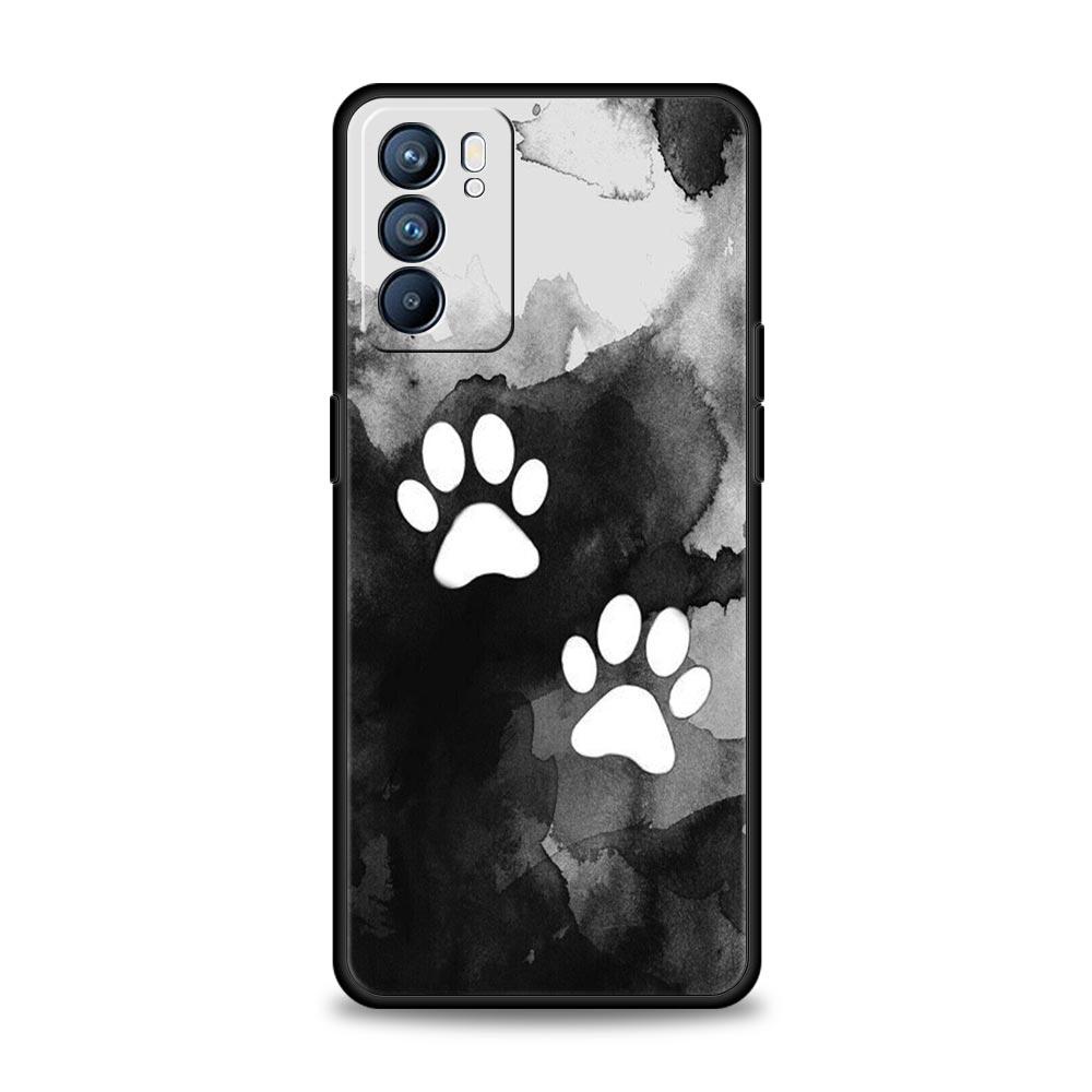Dog Paw Phone Case For Oppo Reno13 Reno12 Reno11 F Reno10 Pro A54 5G Find X5 A53 A52 A9 A57 A78 4G A79 A80 A98 Cover