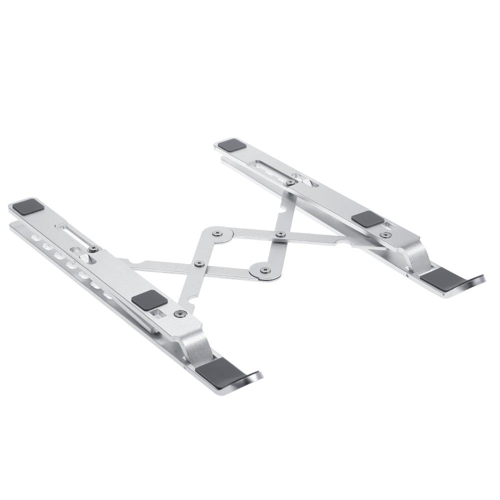 7 level Adjustable Laptop Stand Portable Aluminum Alloy Laptop Stand Foldable Non slip Notebook Holder Silver