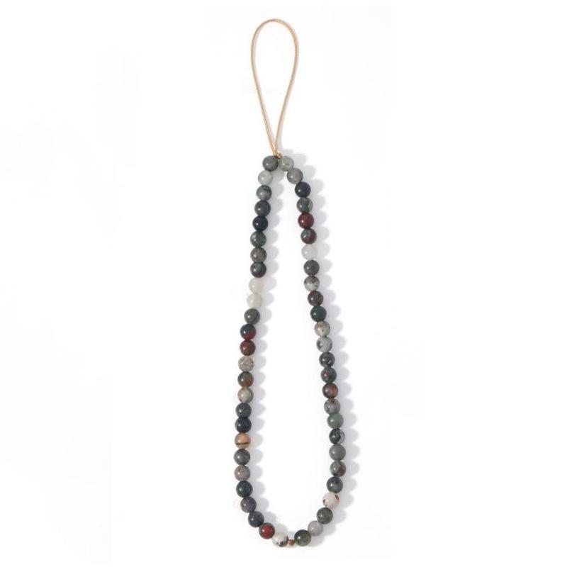 Bohemian Natural Crystal Phone Wrist Strap Handmade Beaded Stone String Anti-Fall Lanyard for Girls Party Shopping Gift