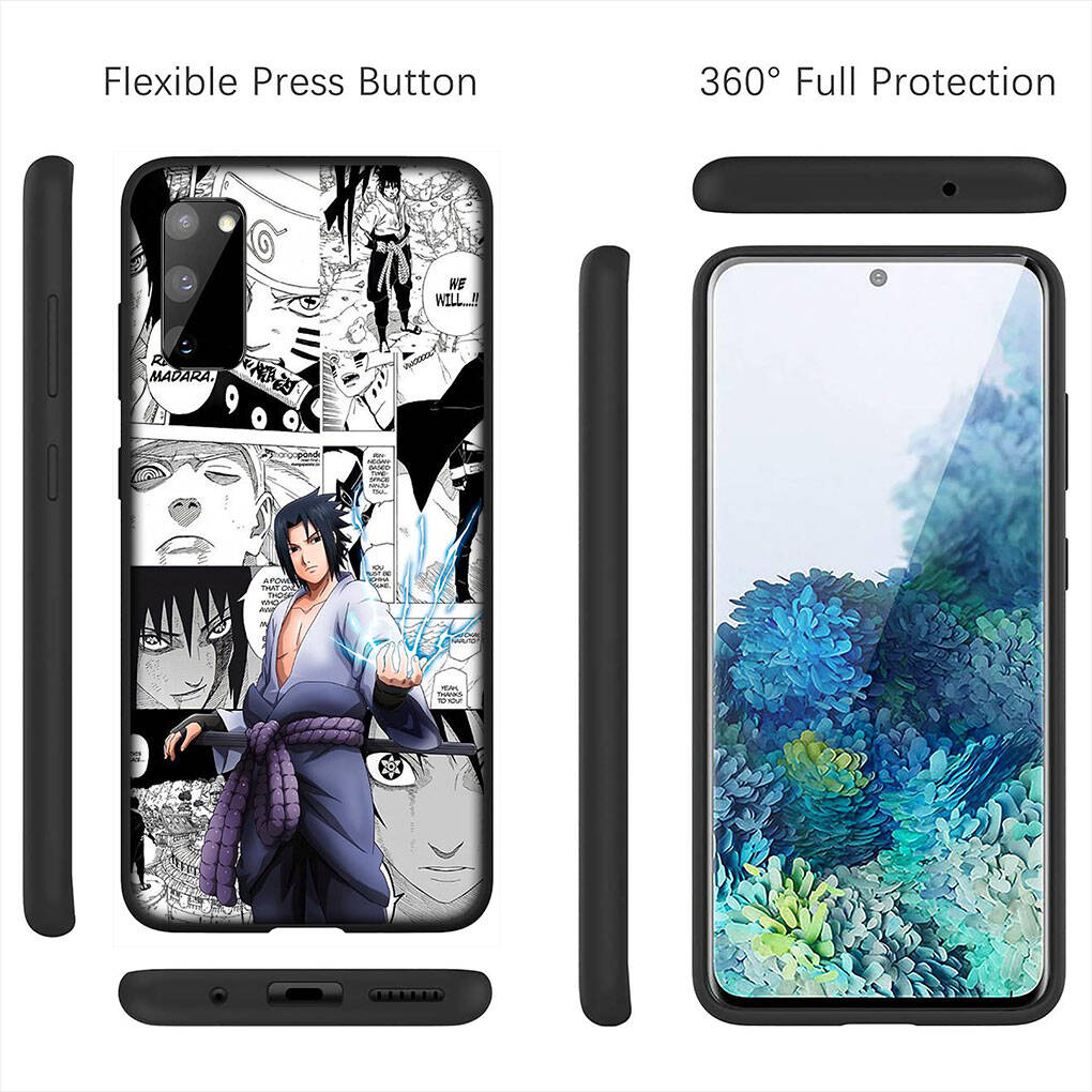 Cover for iPhone 17 16 15 Xiaomi Poco X7 Redmi Note 14 13 12 11 Pro Max 16e Samsung Galaxy S25 S24 S23 OPPO Huawei Uchiha Sasuke Naruto Phone Case