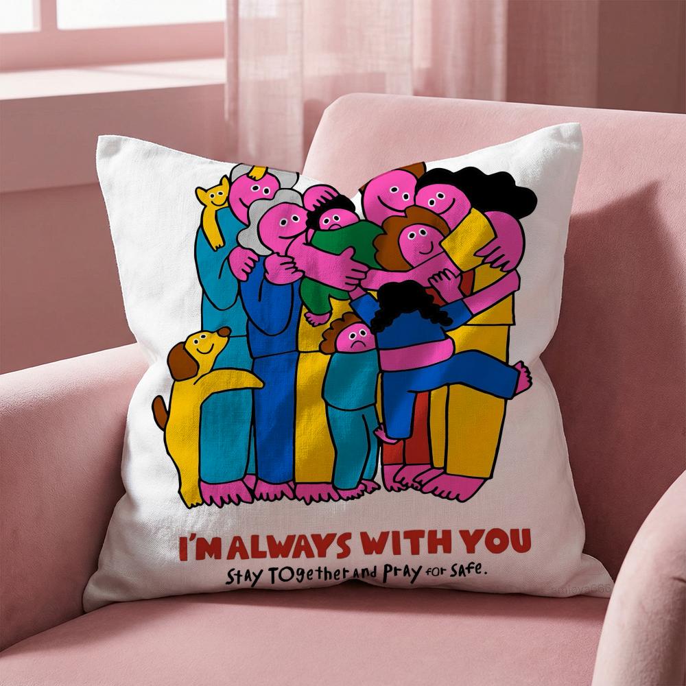 Embrace Creativity Cushion Cover Multi-Scene Pillow Cover for Home & Car - Reversible, Soft & Durable for Daily Use