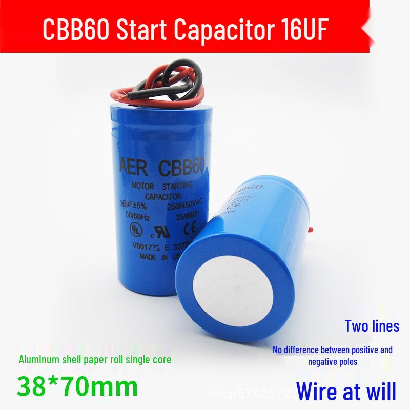 Washing Machine Start Capacitor CBB60 3-20UF for Spin Dry/Dehydration