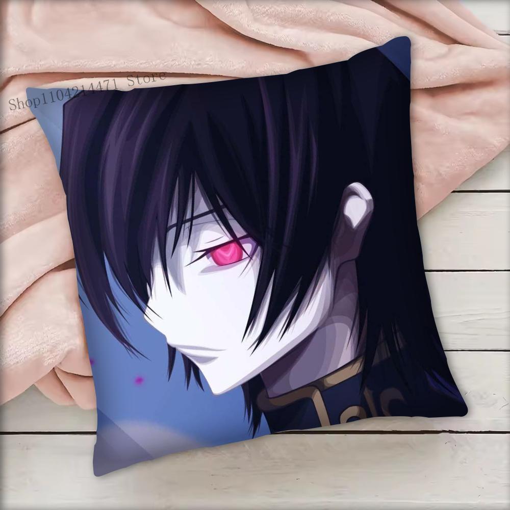 1Pc Code Geass Lelouch Pillow Case Square Bedroom Sofa Leisure Comfort Cushion Car Living Room Home Decoration