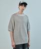 LOGSTORE Crew Neck Mesh Round Knit