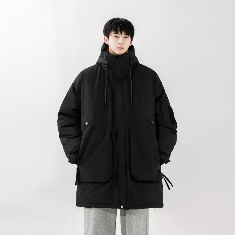 New Simple Versatile Hooded Down Jacket Ins Hong Kong Style Fashionable Versatile Thickened Jacket