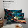 3-piece Set, Camping Pattern Printed Duvet Set, Queen, King, Double Bed, Party  Funny and Creative Bedding Set