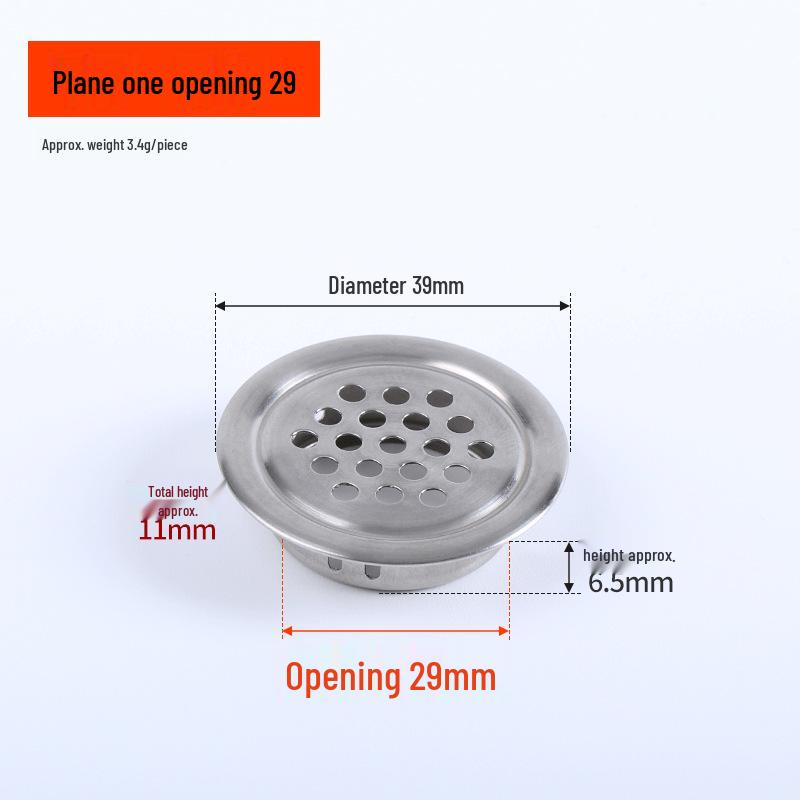 Stainless Steel Round Mesh Vent Cover for Cabinet or Wardrobe