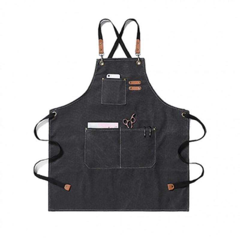 Canvas Apron Cafe Art Studio Navy