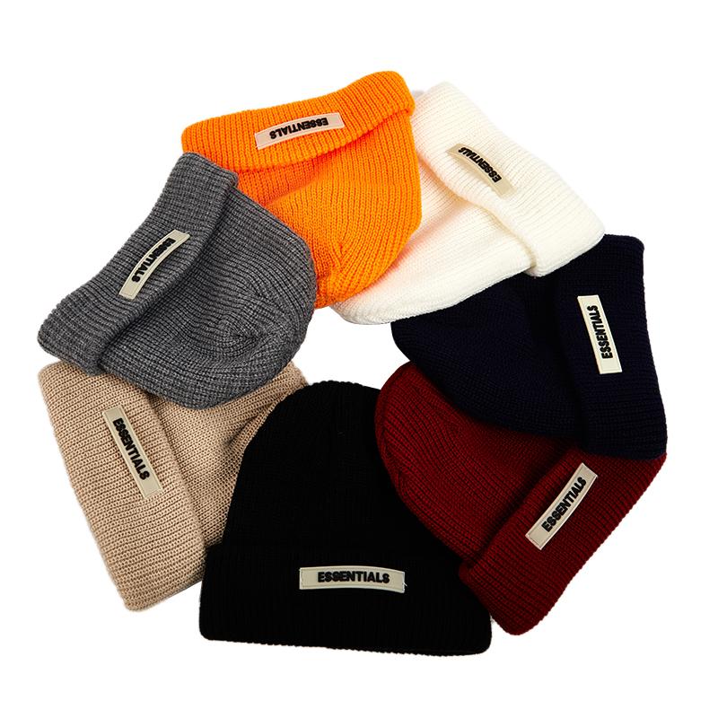 Knitted Hats Women Black Beanie Thick Hat Winter Hats Beanies Skullcap