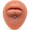 Anello per labbra per occhi alla moda, piercing per labbra in acciaio inossidabile, anelli per labret, piercing per setto per unghie a forma di cuore, farfalla, luna, loto