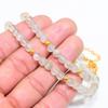 Crystal Quartz Gemstone Handmade 925 Sterling Silver Jewelry Necklace 20" GK-3464