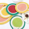 Kitchen Table Mat Tableware Pad Woven Heat Resistance Party Photo Props Fruit Shape