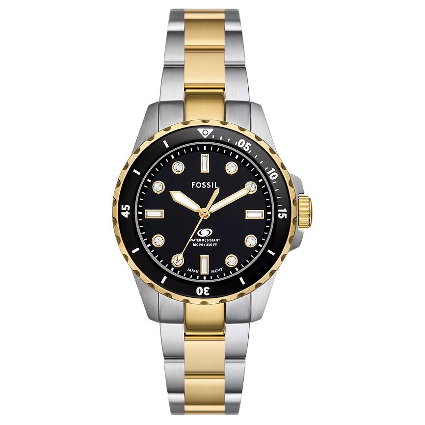 FOSSIL Wrist Watch Quartz Movement Stainless Steel Strap 36mm Black Dial Women s Watch 100m Water Resistant ES5349 Black Dial