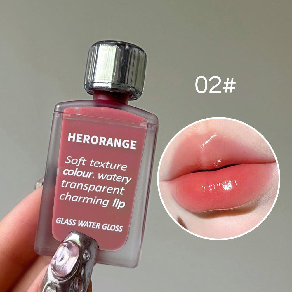 HERORANGE Gloss à lèvres hydratant Glass Water, couleur durable et transparent