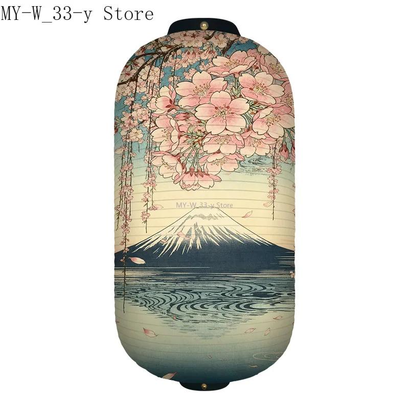 25x50cm Japanese-style Cherry Blossoms Cloth Lantern Ukiyo-e Traditional Printed Lantern Izakaya Cuisine Wedding Party Decor