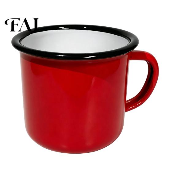 Home Kitchen Accessories Retro Enamel Coffee Mug, 360ml Vintage Colorful Tea Cup, Gift for Lovers Nostalgic Style Drinkware Office And Use Camping