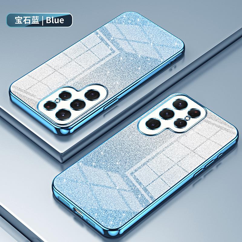 Applicable To Samsung S26Ultra Electroplated Glitter Mobile Phone Case S25Ultra Transparent S24Ultra Anti-drop Protective Case