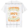 Vintage 1971 Limited Edition Cassette Tape 52th Birthday Tee Tops Round Neck ShortSleeve Tshirt Clothing Casual Basic Tshirts