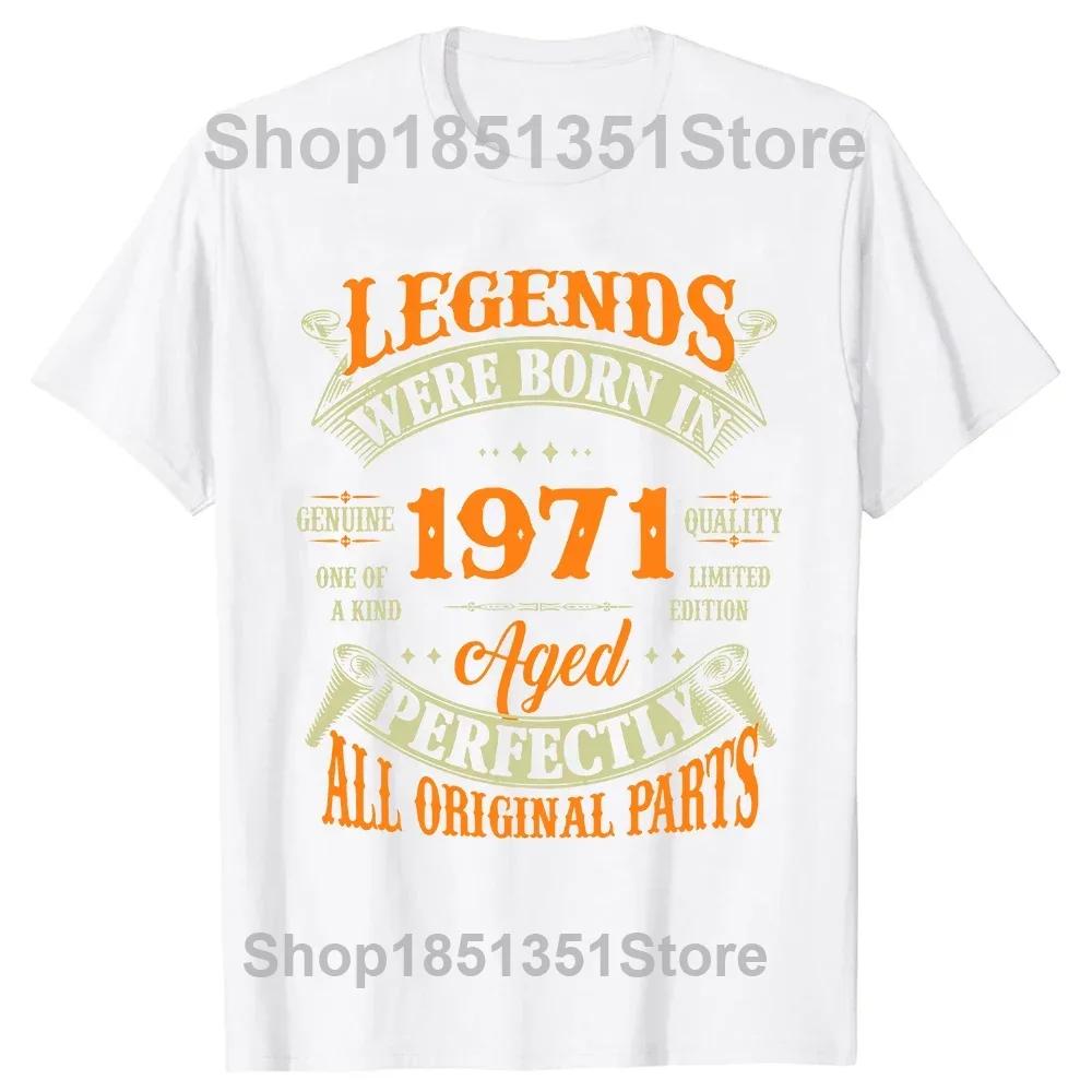 Vintage 1971 Limited Edition Cassette Tape 52th Birthday Tee Tops Round Neck ShortSleeve Tshirt Clothing Casual Basic Tshirts