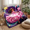 Princess In Pink Majesty 2 Theme Blanket Lightweight Warm Flannel Blanket Decorative Throw Blanket for Home Decoration