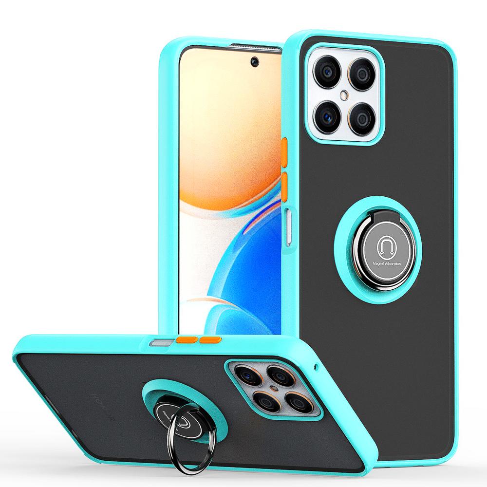 Clear Keysion Matte Phone Fashion Case For Honor X8 Transparent Shockproof Ring Stand Phone Back Cover For Huawei Honor X30i