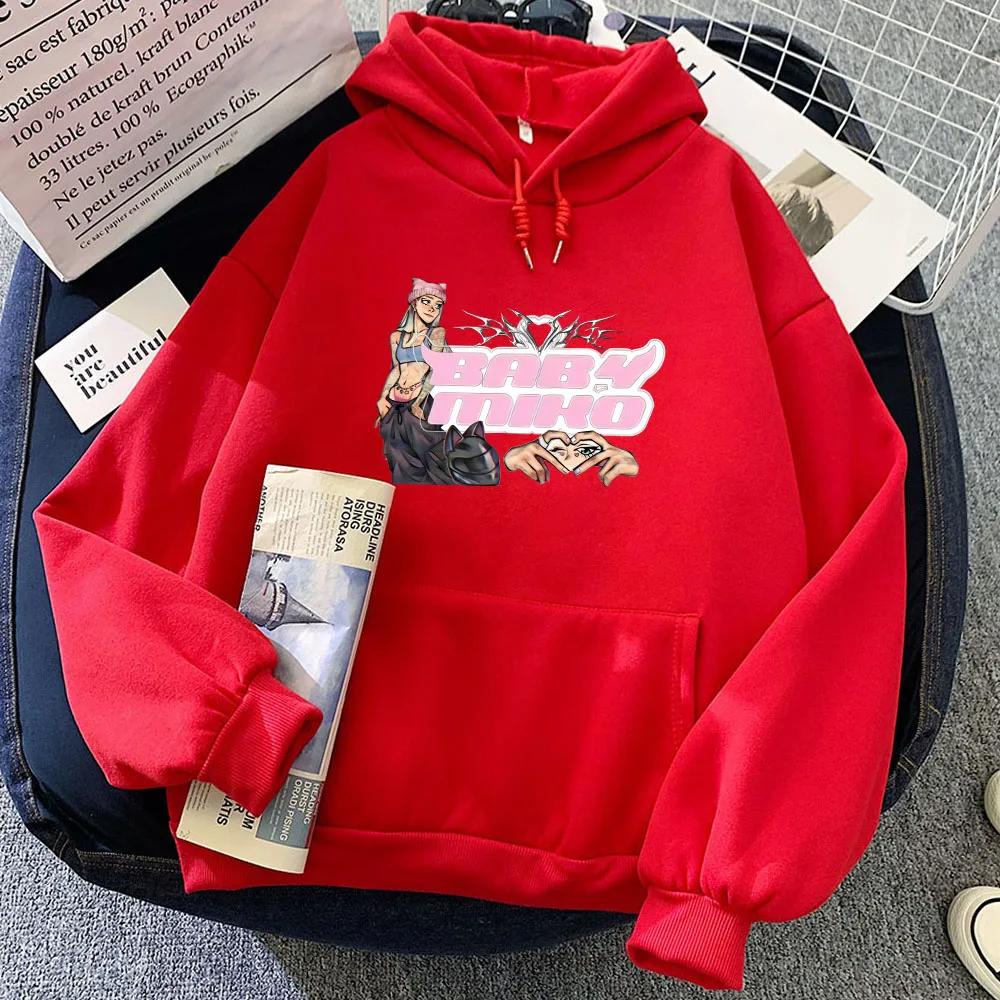 Singer Young Miko BabyMiko Hoodies Hip Hop Graphic Printing Sweatshirt Women/Men Clothing Sudaderas Para Mujer Streetwear Female