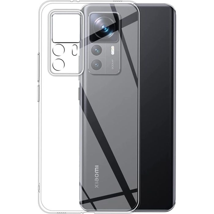 Coque et tour de cou pour Xiaomi 12T / 12T PRO - TPU Souple Transparent Cordon Noir réglable Phonillico®