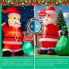 Glowing Christmas Giant Inflatable Santa Claus with LED Light Outdoor Christmas Yard Inflatable Santa with Light Blower