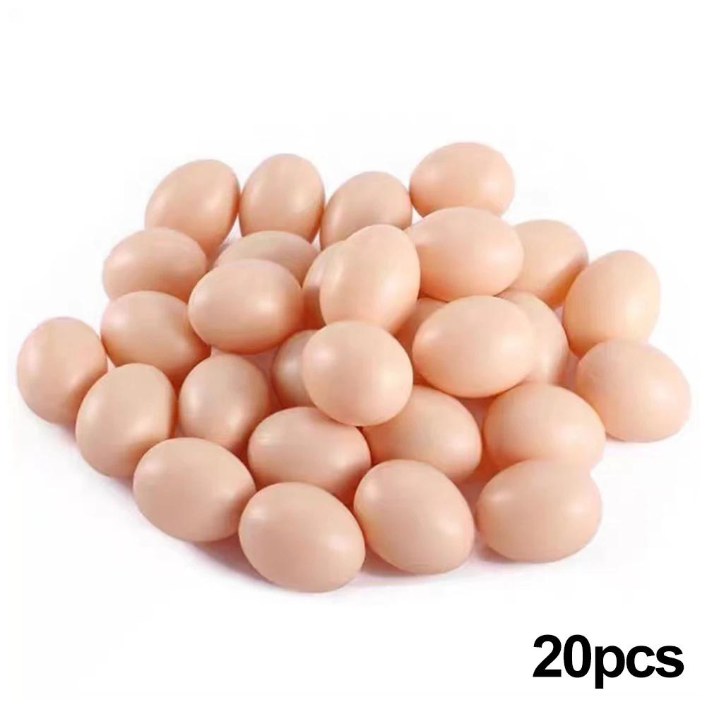 

20pcs Durable Easter DIY Painting Simulation Eggs Fake Toy Eggs for Kids Classroom Craft Activity Educational Art Project
