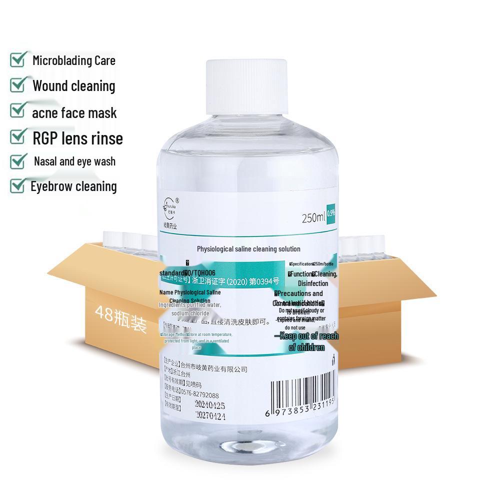 Sterile 0.9% Sodium Chloride Saline Solution for OK Lenses, Nasal Irrigation, Microblading, and Cleaning.