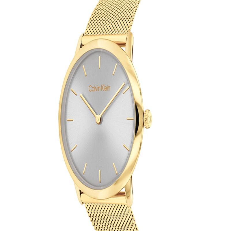 CALVIN KLEIN watch quartz movement steel strap silver dial same style for men and women 30 meters waterproof 25300003
