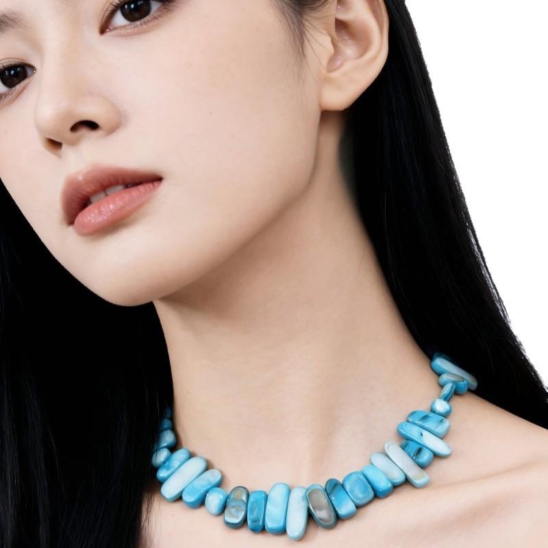 Literary Retro Vacation Style Colorful Personalized Earrings Natural Shell Necklace Jewelry