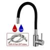 ULA Colorful Hose Kitchen Faucet Kitchen Hot Cold Water Mixer Tap Sink Faucet for Kitchen Stainless Steel