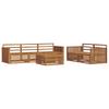 Outdoor Sofa Set 6 Pcs Natural Solid Acacia Wood