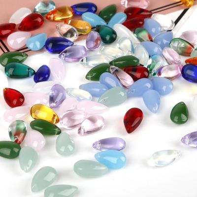 5 pièces perles de verre tchèque goutte d'eau pendentif perles en vrac pour la fabrication de bijoux boucles d'oreilles bricolage